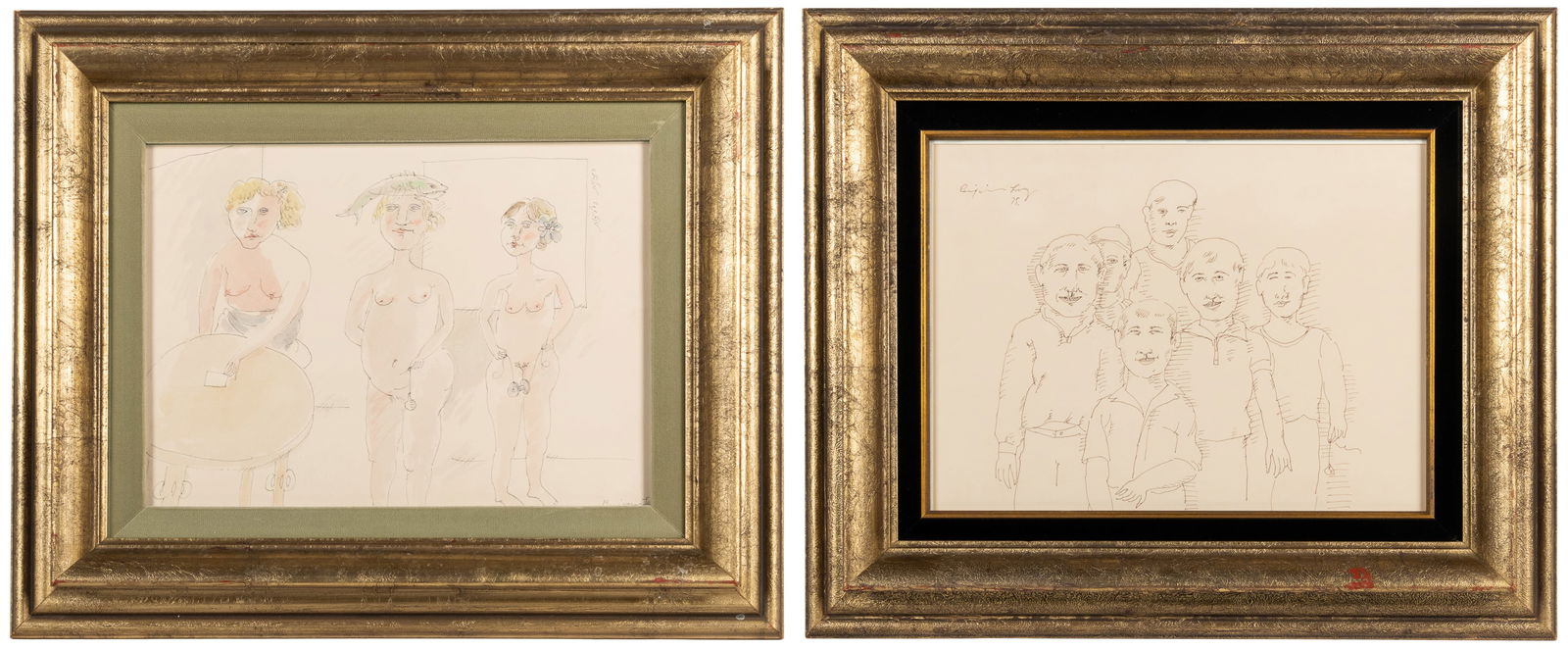 LEVY, Benjamin (Israeli-American, b. 1940). A Group of Two ... (1 of 3)