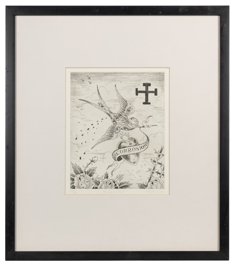 HARDY, Don Ed (American, b. 1945) The Spanish Heart. 1993. ... (1 of 1)