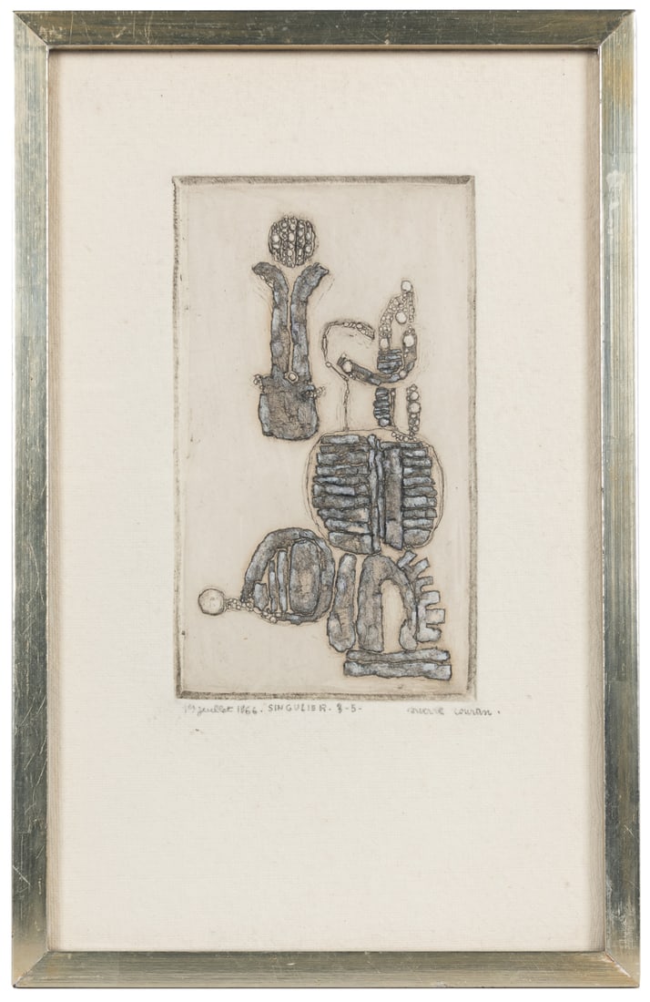 COURTIN, Pierre (French, 1921-2012). Two Prints. 1965-66. E... (1 of 2)