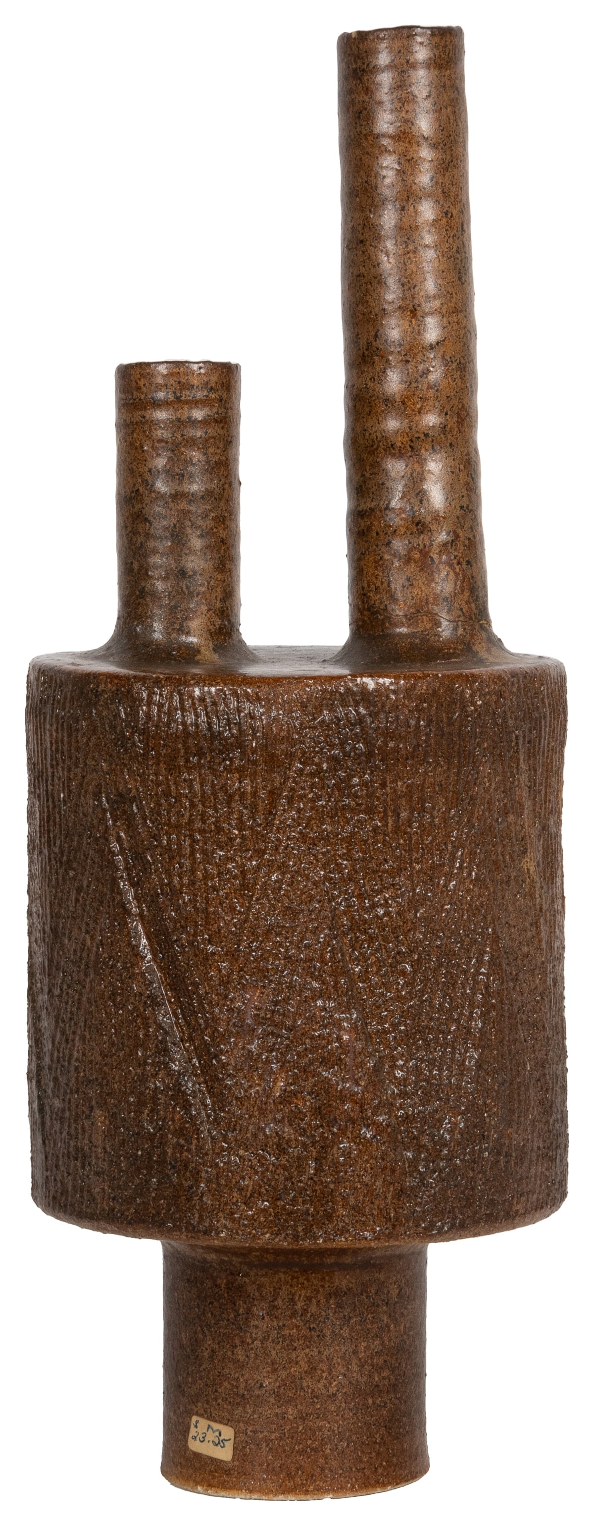 [STUDIO CERAMIC] Vessel. Glazed and incised stoneware. Not... (1 of 4)