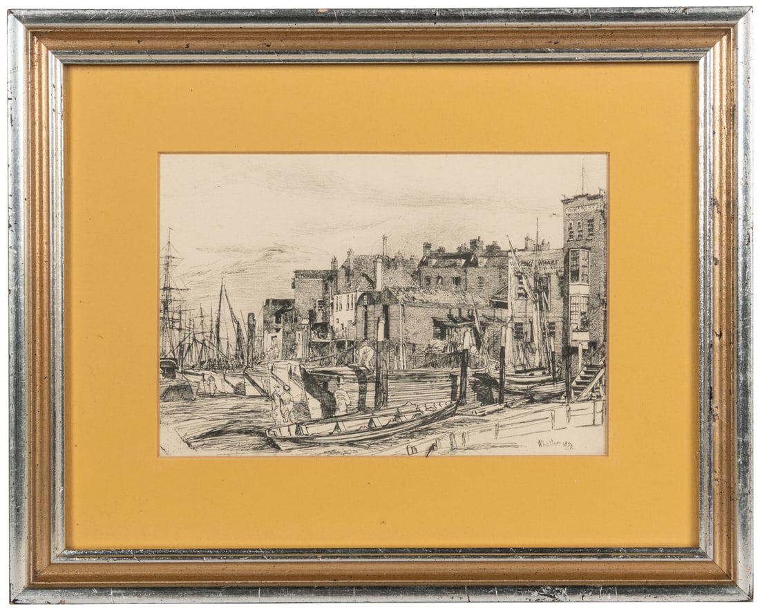 WHISTLER, James McNeil (American, 1834-1903) The Thames Pol... (1 of 3)