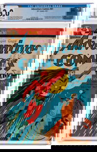 Adventure Comics #61 (D.C. Comics, 1941) CGC GD/VG 3.0 Slig...: Adventure Comics #61 (D.C. Comics, 1941) CGC GD/VG 3.0 Slightly brittle pages. Gerber lists this issue as a “7” (“scarce”) on its Scarcity Index. First appearance of Starman