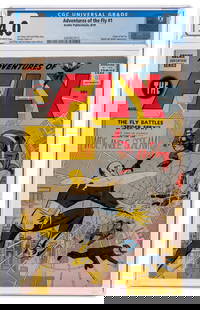 Adventures of the Fly #1 (Archie Publications, 1959) CGC VG...: Adventures of the Fly #1 (Archie Publications, 1959) CGC VG 4.0 Off-white to white pages. Origin of the Fly. Shield and Spider appearance. Jack Kirby and Joe Simon cover and art. CGC census 9/23: 11