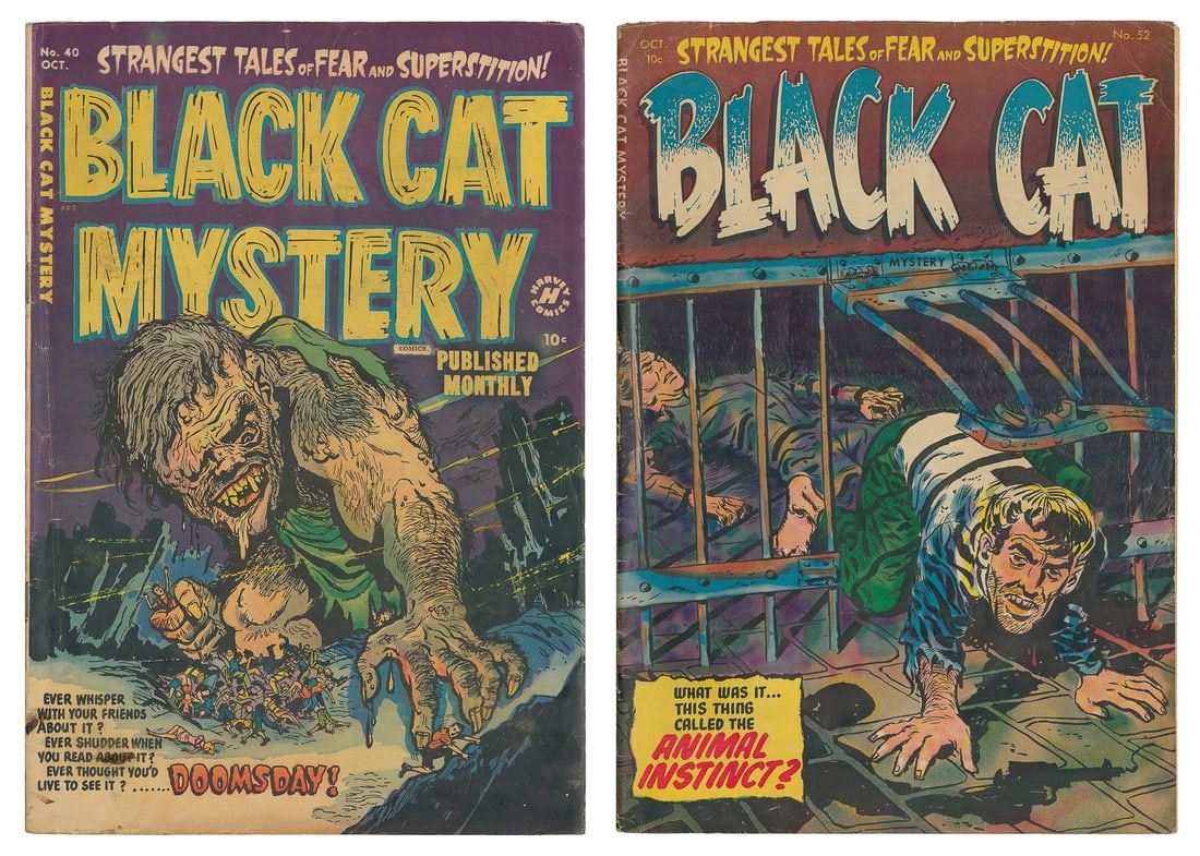 Black Cat Mystery Comics #40 and #52 (Harvey Publications, ... (1 of 1)