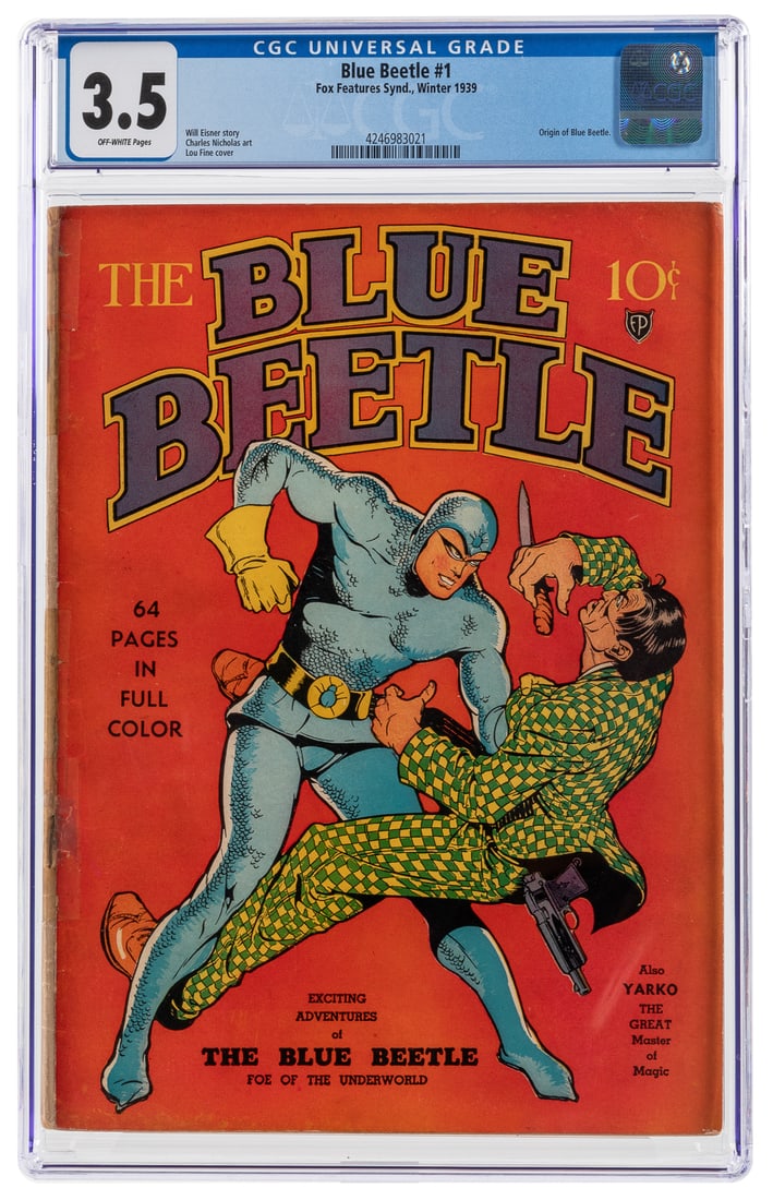 Blue Beetle #1 (Fox Features Synd., 1939) CGC VG- 3.5 Off-w... (1 of 1)