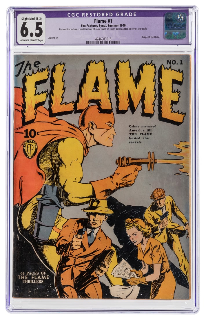 Flame #1 (Fox Feature Synd., 1940) CGC Apparent FN+ 6.5 Sli... (1 of 1)