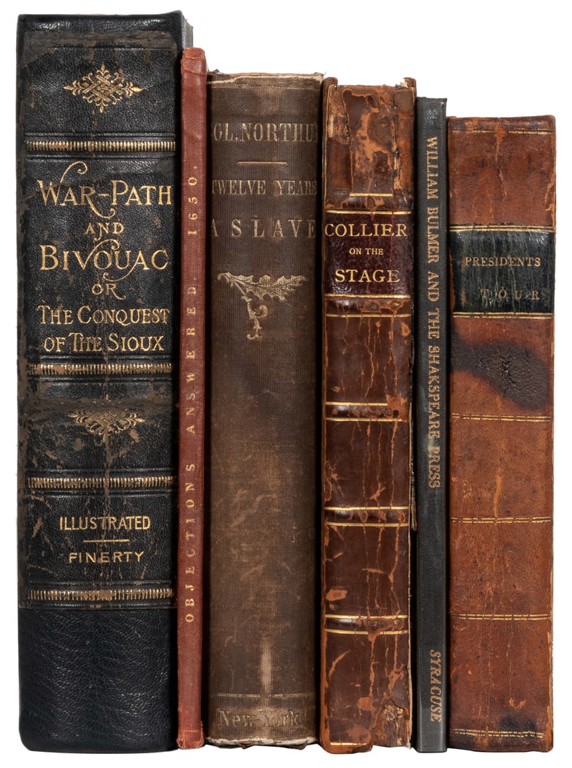 [NON-FICTION]. A group of 6 antiquarian titles. [V.p., v.d....: [NON-FICTION]. A group of 6 antiquarian titles. [V.p., v.d., ca. 1700s-1900s]. Various bindings, editions. General wear, soiling, some with loose boards, some library markings. Good or better. Ti