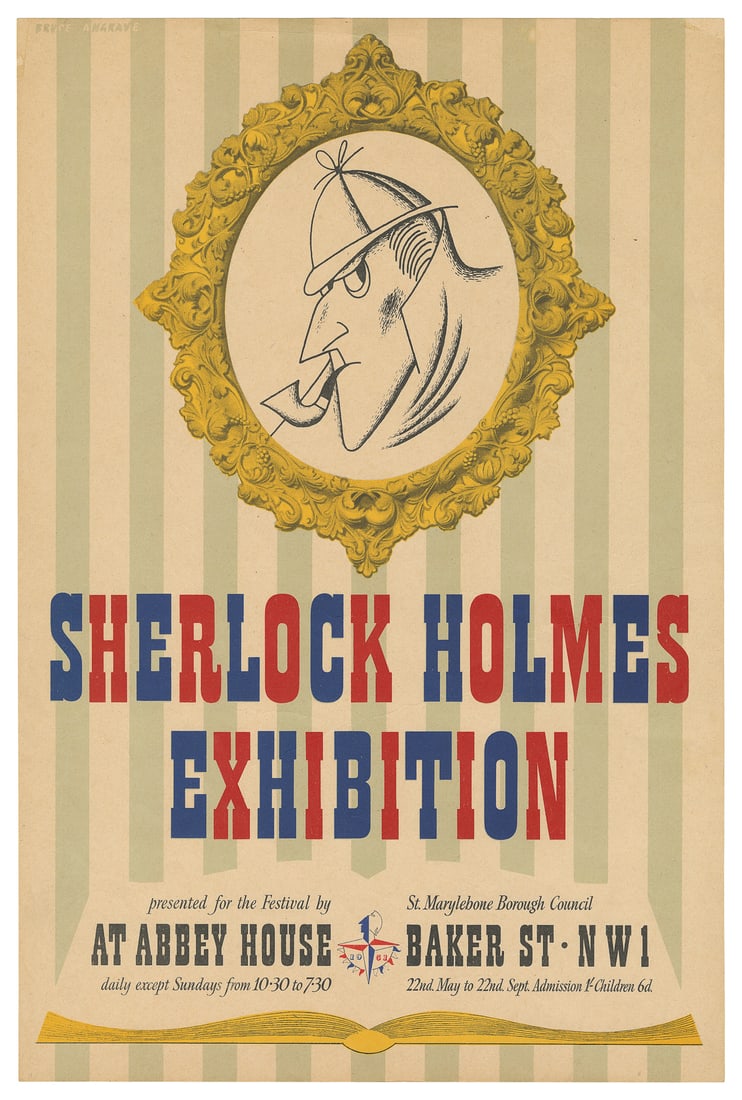 ANGRAVE, Bruce (British, 1912-1983). Sherlock Holmes Exhibi... (1 of 2)
