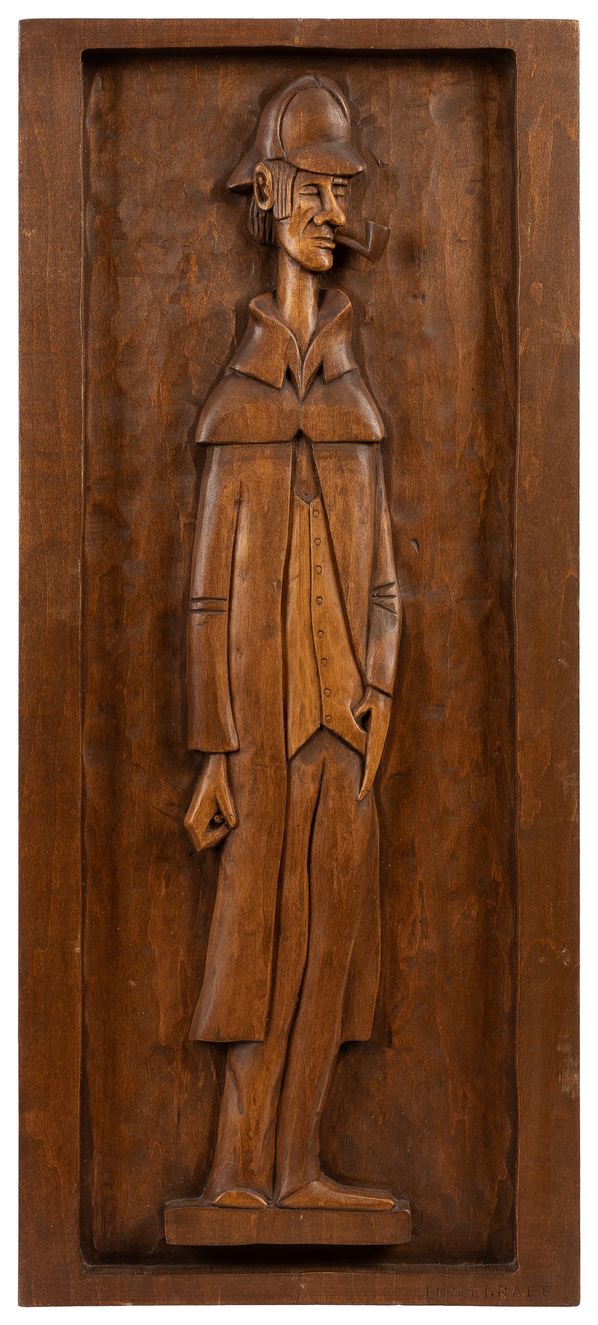 A group of 3 hand-carved wooden sculptures of Holmes and Wa... (1 of 6)