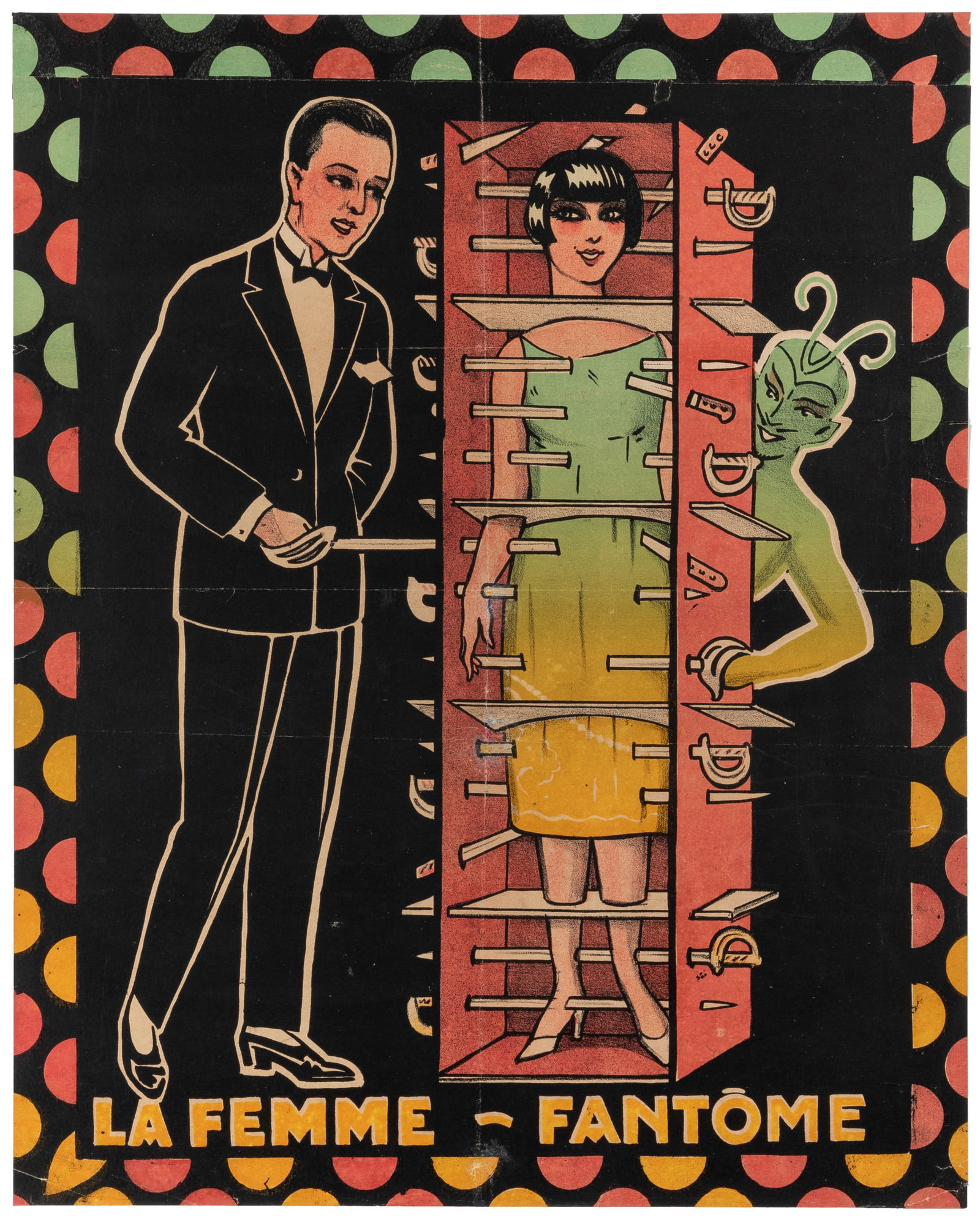 [MARBRUS]. La Femme Fantome. [Paris?], ca. 1930. Half-sheet... (1 of 1)