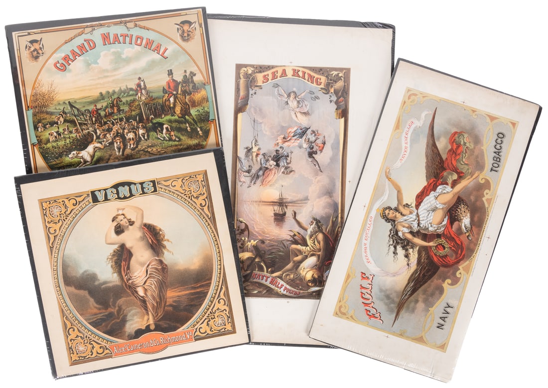 [LITHOGRAPHY]. [TOBACCO]. Group of Four Large Tobacco or Ci... (1 of 1)