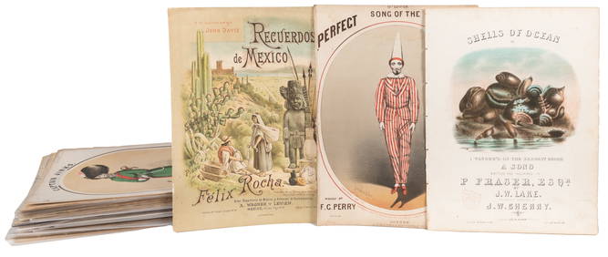 [SHEET MUSIC]. Group of 53 Lithographed Nineteenth-Century ... (1 of 1)
