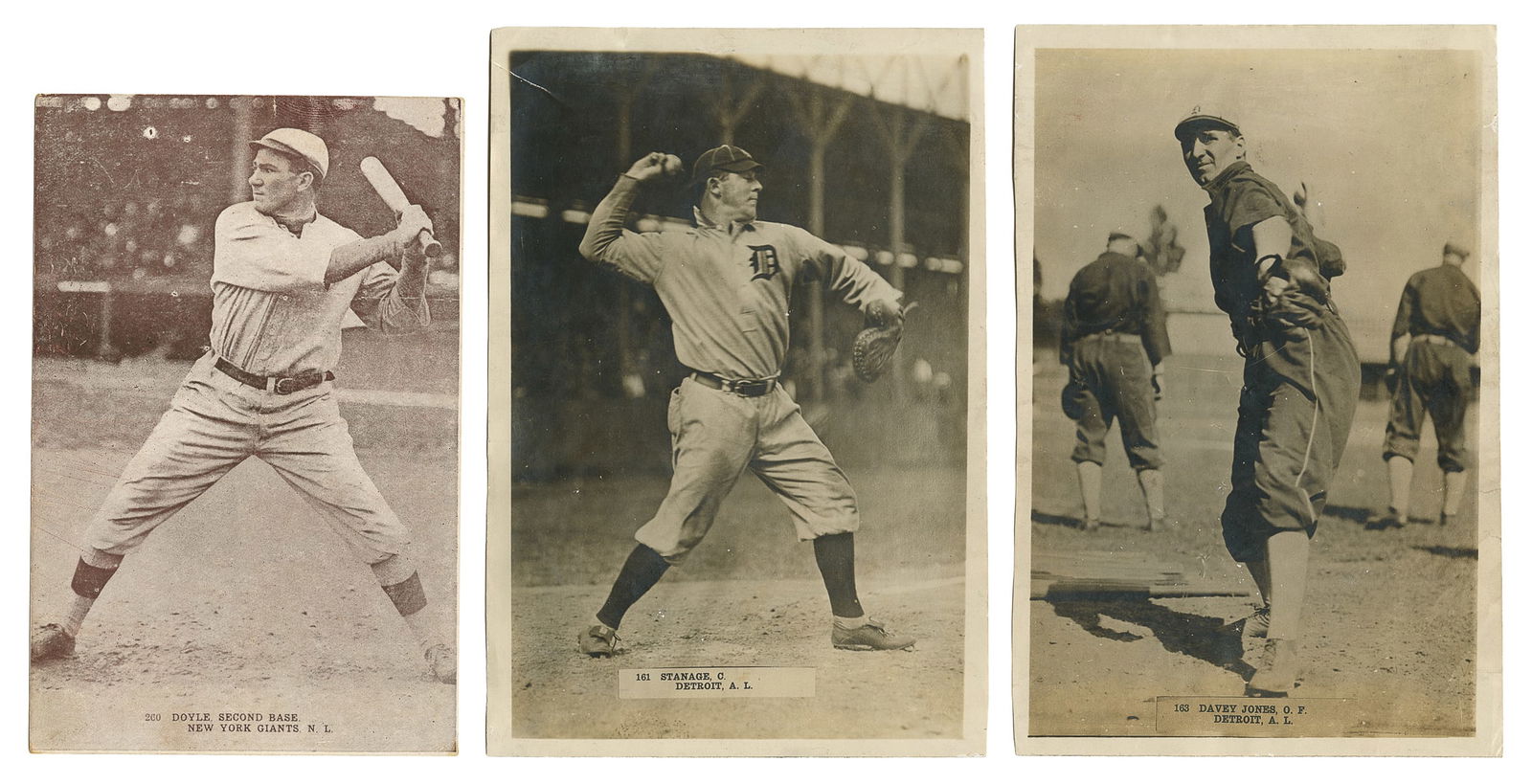 [BASEBALL]. Group of Three Pinkerton Tobacco Cards, One Bei... (1 of 2)
