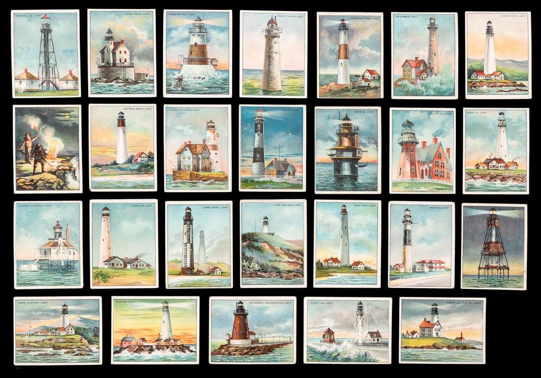 [CIGARETTE CARDS]. A Complete Set of 50 “Light-House Series... (1 of 1)