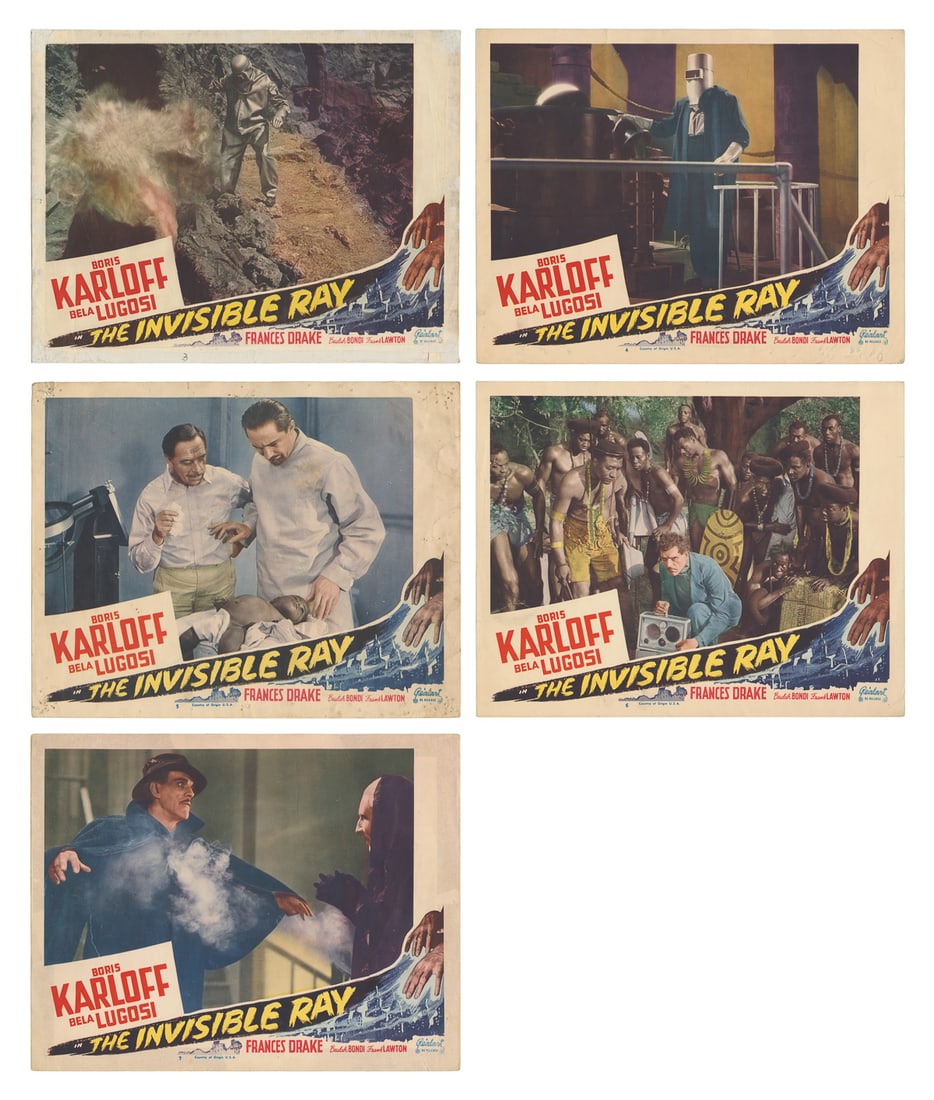 The Invisible Ray. Group of Five Color Lobby Cards. [Hollyw... (1 of 6)