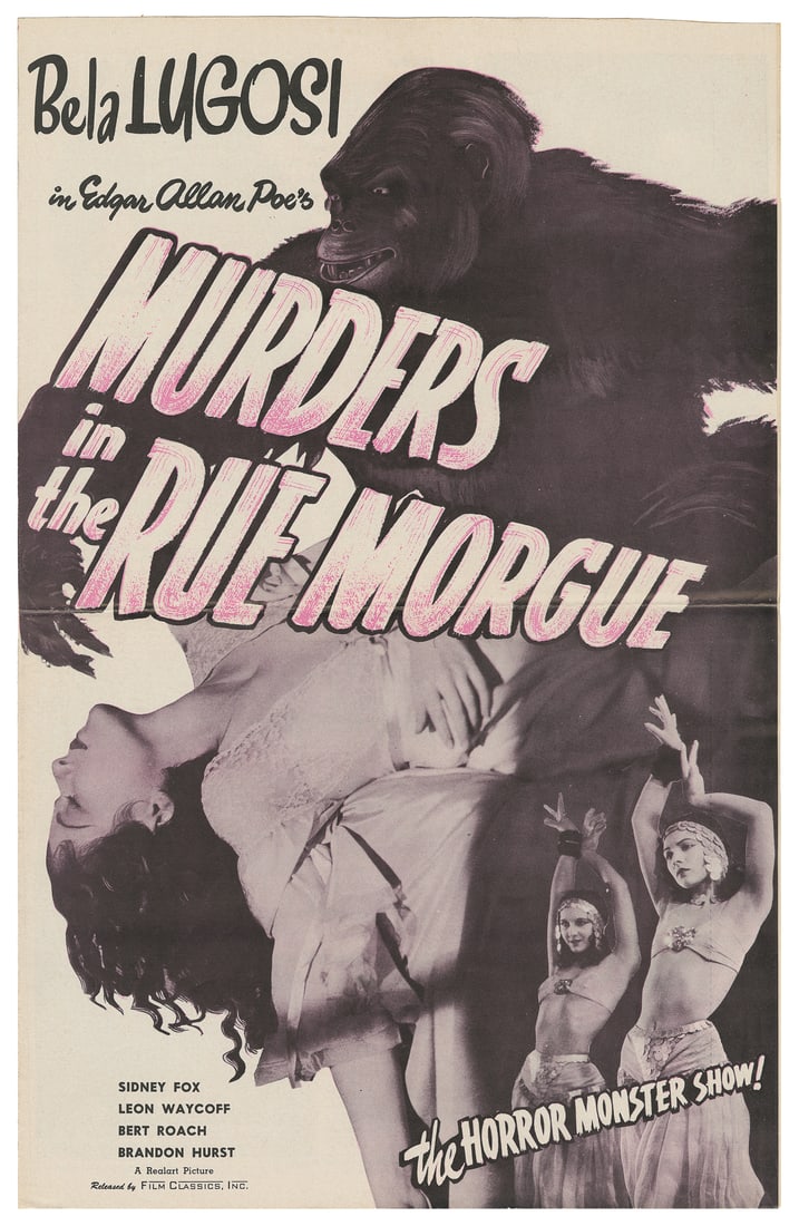 [LUGOSI, Bela, 1882-1956]. Pressbooks for “Murders in the R... (1 of 2)