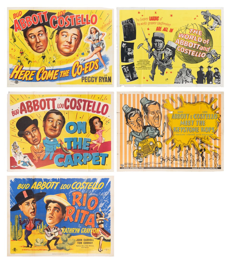 Abbott & Costello. Four British Quad posters. Group of orig... (1 of 6)