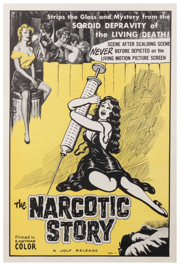 The Narcotic Story. Jolf, 1958. One sheet (41 x 27”). Poste... (1 of 1)