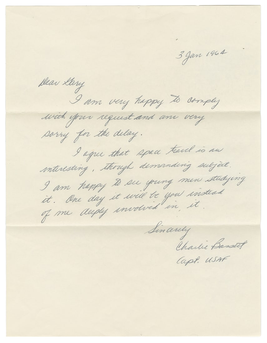 BASSETT, Charles (1931-1966). Autograph letter signed. N.p.... (1 of 1)