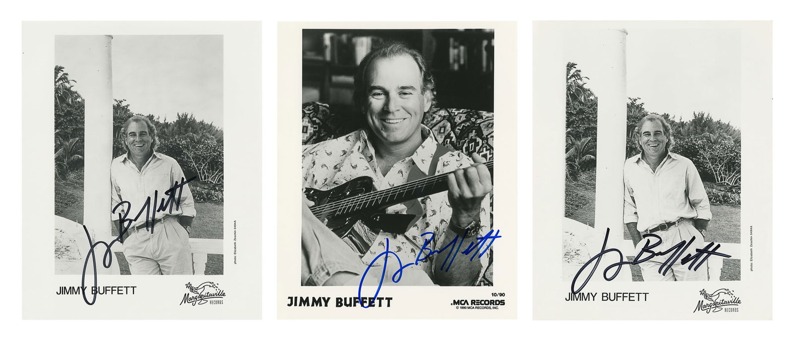 Jimmy Buffet Trio of Signed Publicity Photos. Three signed ph... (1 of 4)