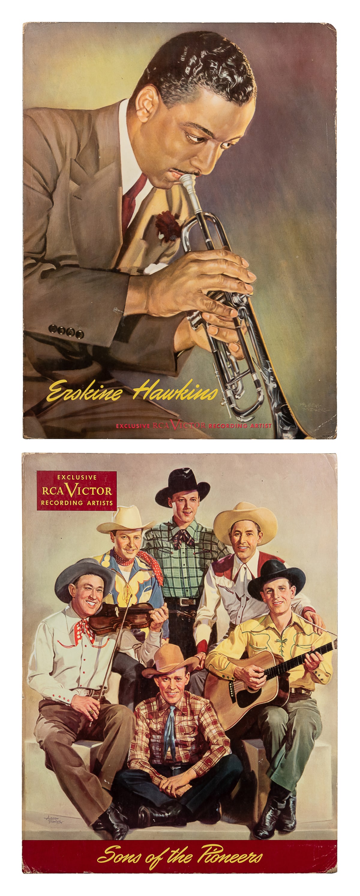 Pair of RCA Victor Recording Artists Posters / Erskine Hawk... (1 of 3)