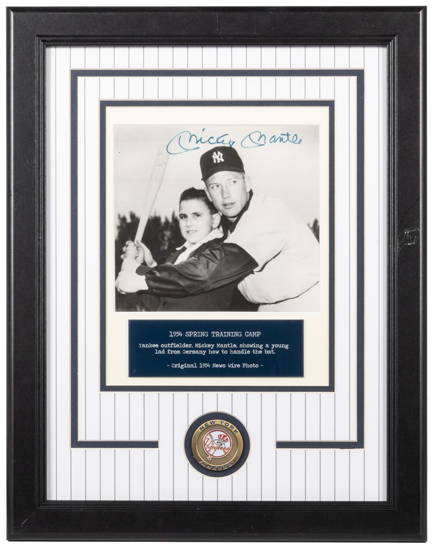 MANTLE, Mickey (1931-1991). Pair of Signed, Framed Photogra... (1 of 2)
