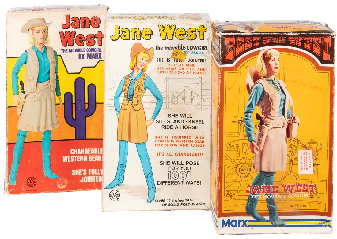 Marx Jane West Group of 3 Cowgirl Action Figures. New York:... (1 of 2)