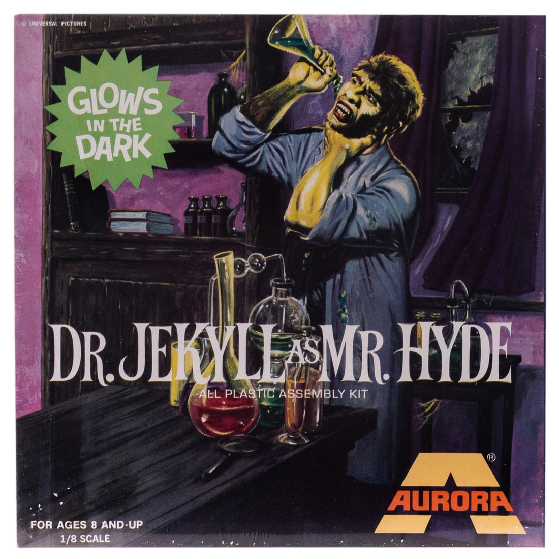 Aurora Dr. Jekyll as Mr. Hyde Glow in the Dark Sealed Model... (1 of 1)