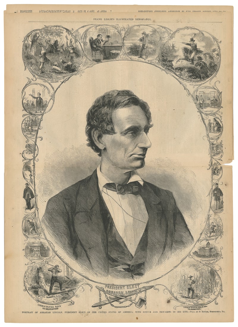 [LINCOLN, Abraham (1809-1865) and DAVIS, Jefferson (1808-18... (1 of 2)