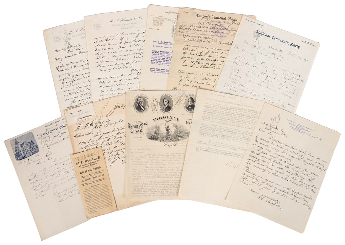 [MCKINLEY, William (1843-1901), association]. INGALLS, Melv... (1 of 1)