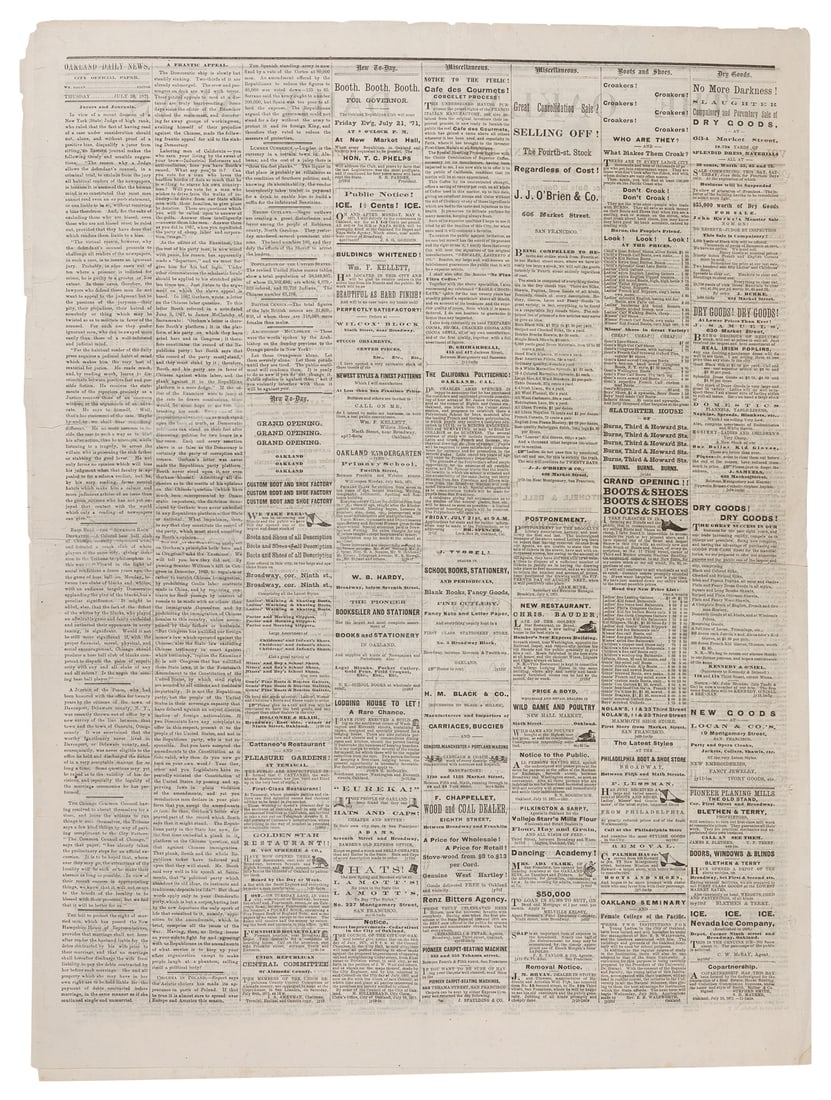 [AFRICAN AMERICAN BASEBALL]. Oakland Daily News. The “Super... (1 of 3)