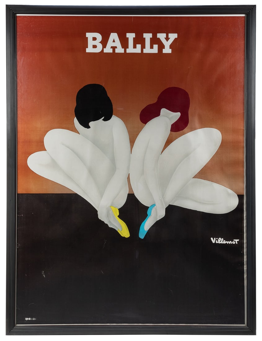 VILLEMOT, Bernard (1911 – 1989). Bally (Le Lotus). 1974. Ch...: VILLEMOT, Bernard (1911 – 1989). Bally (Le Lotus). 1974. Champigny: IPA. Framed. Sight 63 x 46”. Scuffing to darker portion. Not examined outside frame. A-. Sold to Benefit the Adoption Center