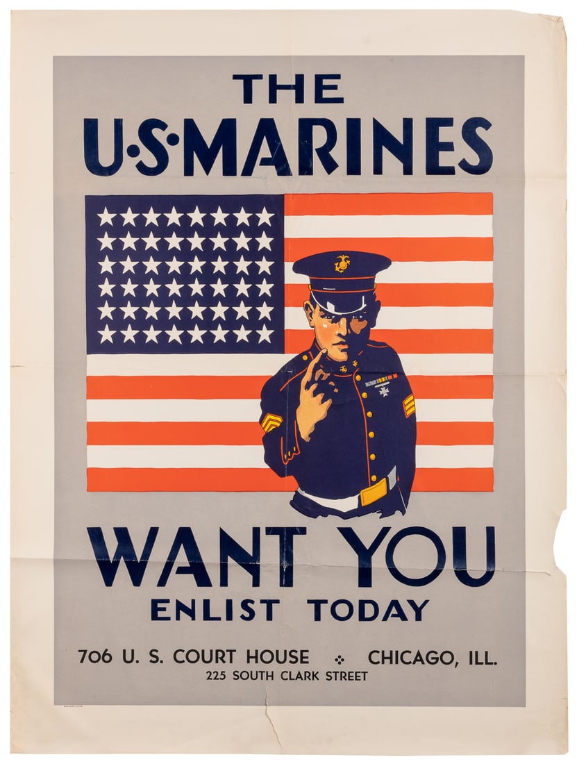 The U.S. Marines / Want You. 1940. World War II recruitment... (1 of 1)
