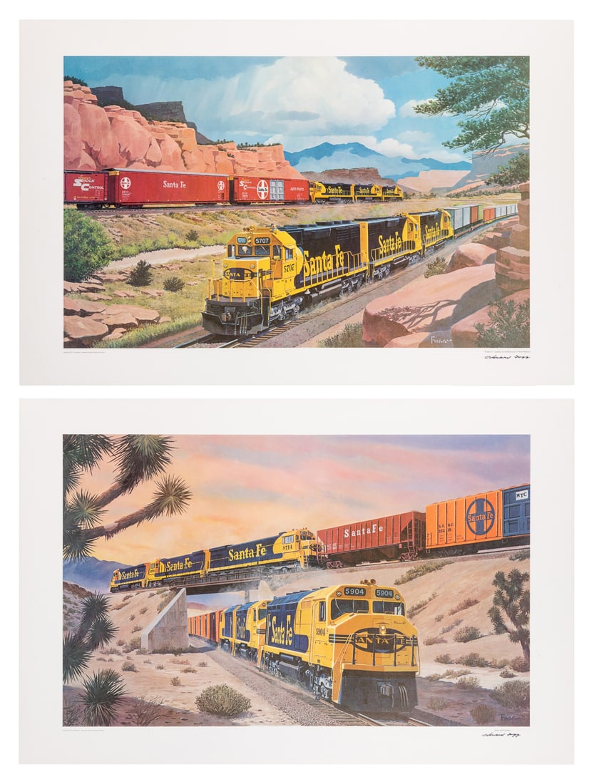 FOGG, Howard L. (1917 – 1996). Pair of Santa Fe Railway sig... (1 of 3)