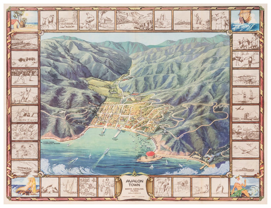 LISTER, James Wren (1897 – 1952). Avalon Town / Santa Catal... (1 of 1)