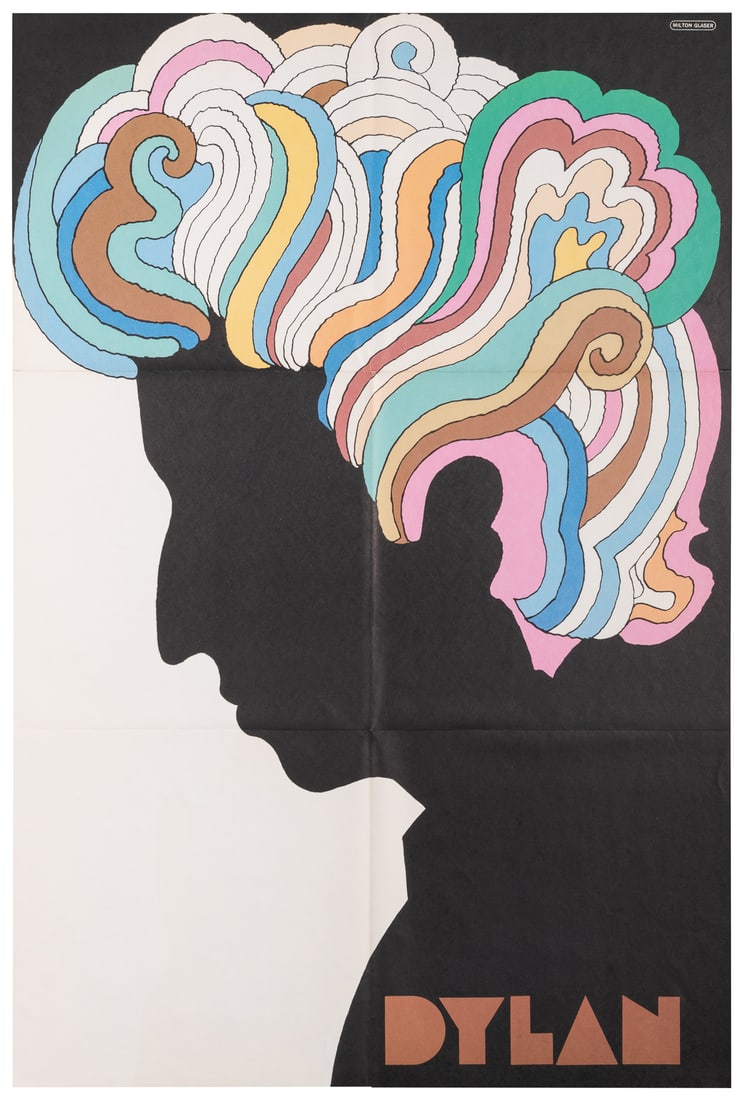 GLASER, Milton (1929 – 2020). Bob Dylan. Poster designed by... (1 of 2)
