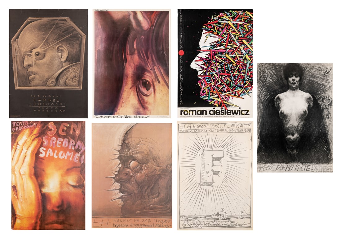 Seven Polish Theater and Jazz Posters. Includes: STAROWIEYS... (1 of 8)