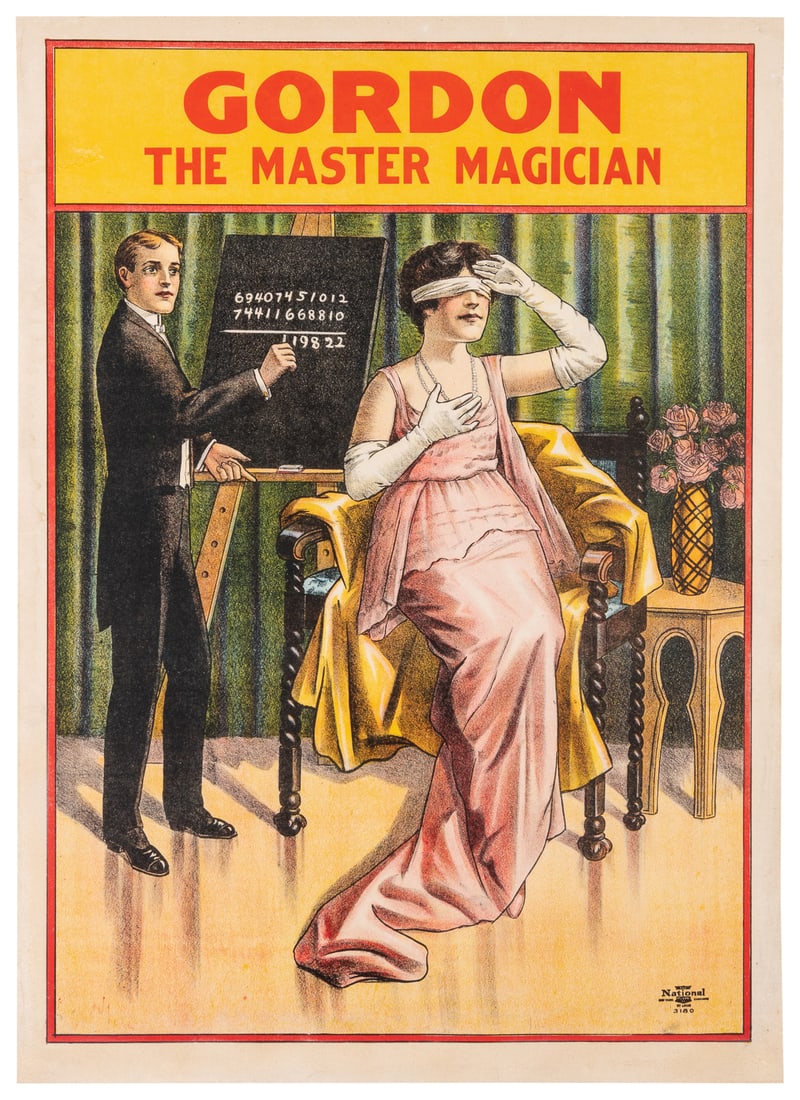 [STOCK POSTER]. Second Sight / Mentalist Magician. Chicago ... (1 of 1)
