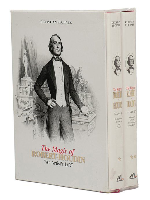 Fechner, Christian. The Magic of Robert-Houdin.: Fechner, Christian. The Magic of Robert-Houdin. An Artist’s Life. Bolougne: F.C.F., 2002. From the limited English edition of 1000 copies. Two volumes in red cloth with jackets, copiously illustrate
