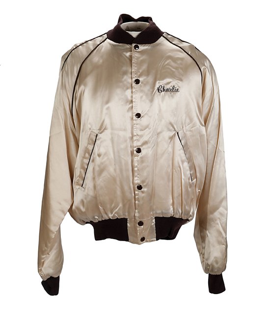 Henning, Doug. "Merlin" crew jackets -Reynolds': Henning, Doug. Charles’ and Regina Reynolds’ Merlin Crew Jackets. Pair of custom-embroidered jackets for Doug Henning’s magical Broadway Musical, Merlin. One jacket, in purple and pink, bears th