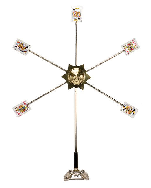 Fu Manchu’s Card Star.: Fu Manchu (David Bamberg). Fu Manchu’s Card Star. Mexico, ca. 1940. Handsome and large brass card star owned by Fu Manchu, and later purchased from him by Paco Miller, the Mexican illusionist. Five