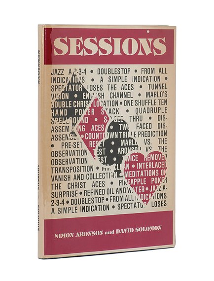 Simon Aronson and David Solomon. Sessions. Chicago: Aronson, Simon and David Solomon. Sessions. Chicago: Savaco, 1982. Cloth with pictorial jacket. Photographs. Large 8vo. Jacket faded; very good.