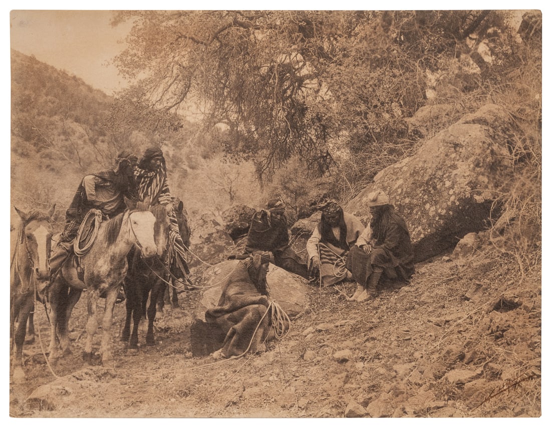 CURTIS, Edward Sheriff (American, 1868-1952). Story Telling... (1 of 5)