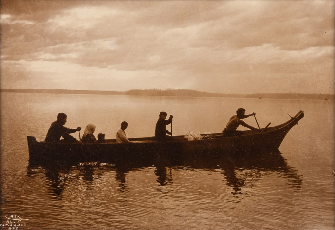 CURTIS, Edward Sheriff (American, 1868-1952). Family Party ... (1 of 2)