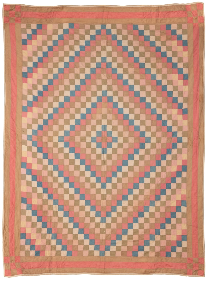 [FOLK ART QUILT]. Trip Around the World. Mennonite. 1930s. ... (1 of 2)