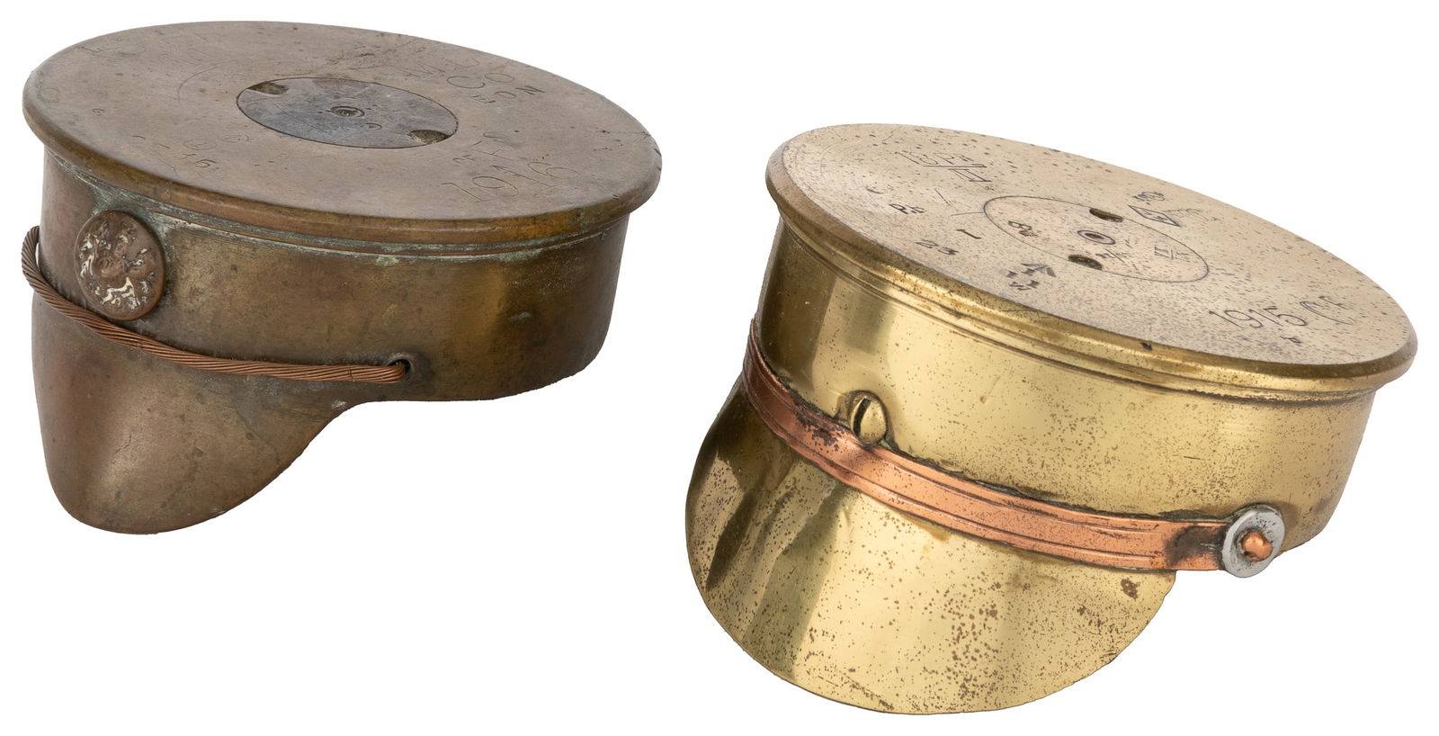 [TRENCH ART] (American, 20th Century). Pair of Trench Art A... (1 of 3)