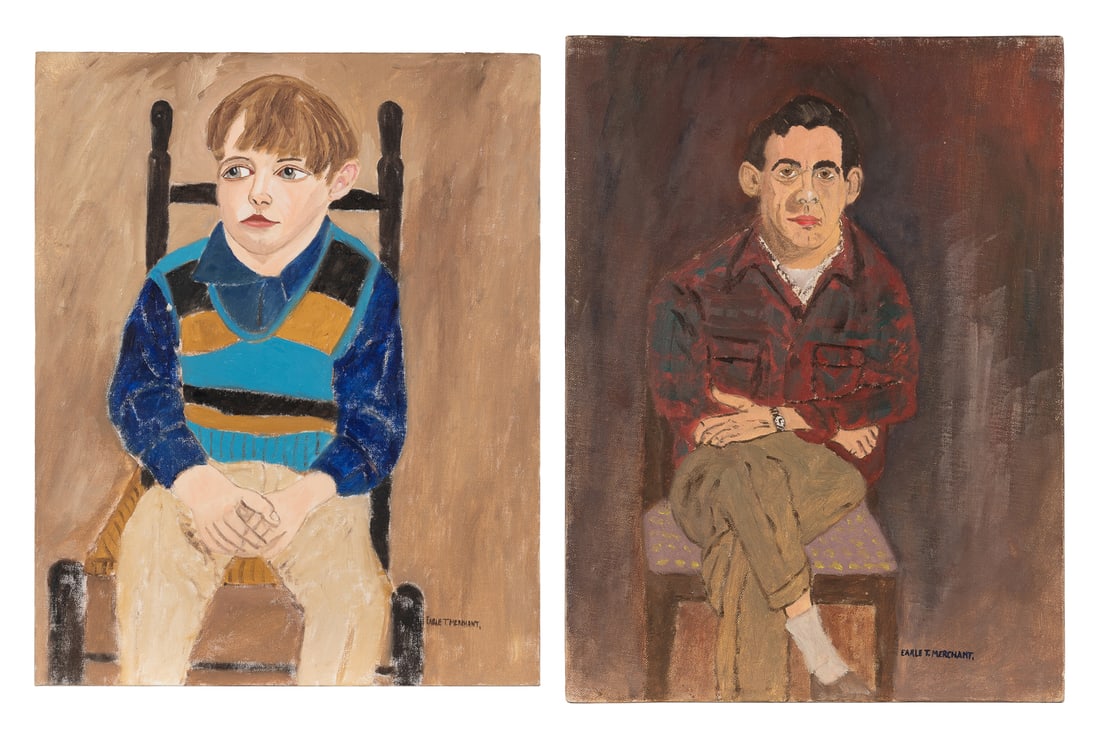 MERCHANT, Earle T. (American, 1903 – 1997). Two Portraits o... (1 of 3)