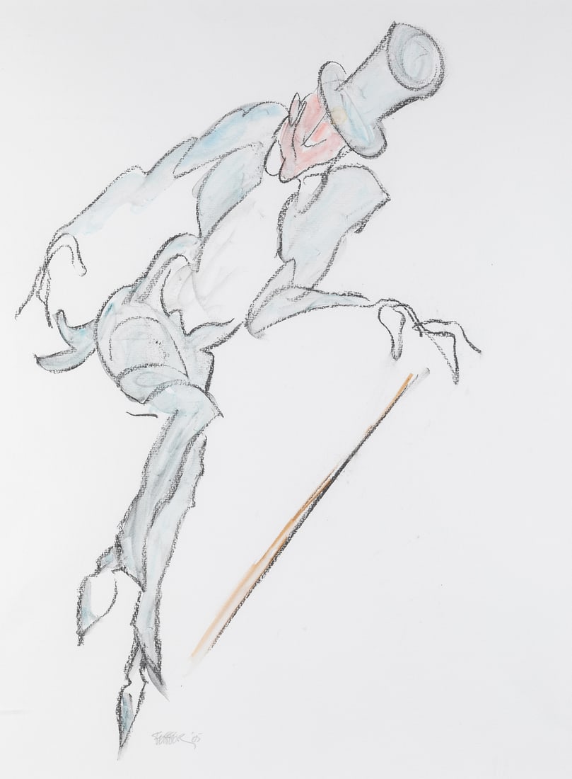 FEIFFER, Jules (American, b. 1929) Untitled. (Dancing Man w... (1 of 3)
