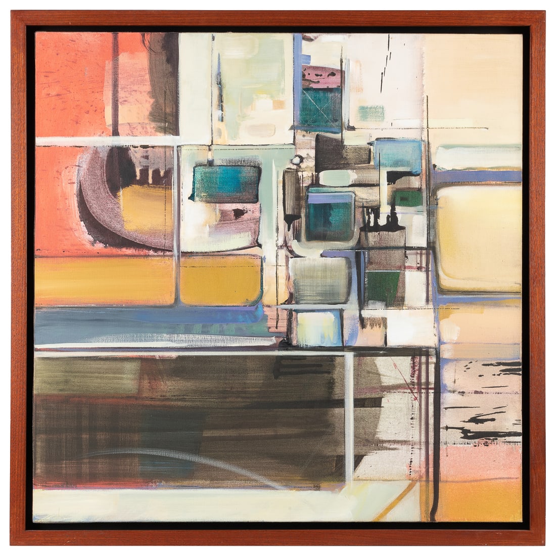 KRANZ, Mike (American, 20th century). Converge. 2000. Oil o... (1 of 2)