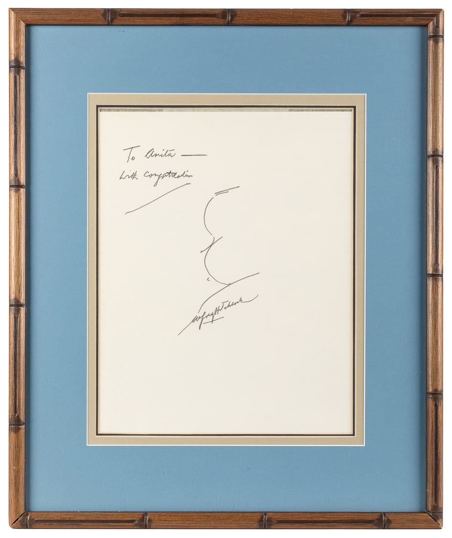 HITCHCOCK, Alfred (British, 1899 – 1980). Signed Self Portr... (1 of 1)